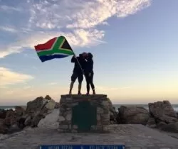 Romantic moment at the southernmost tip of Africa