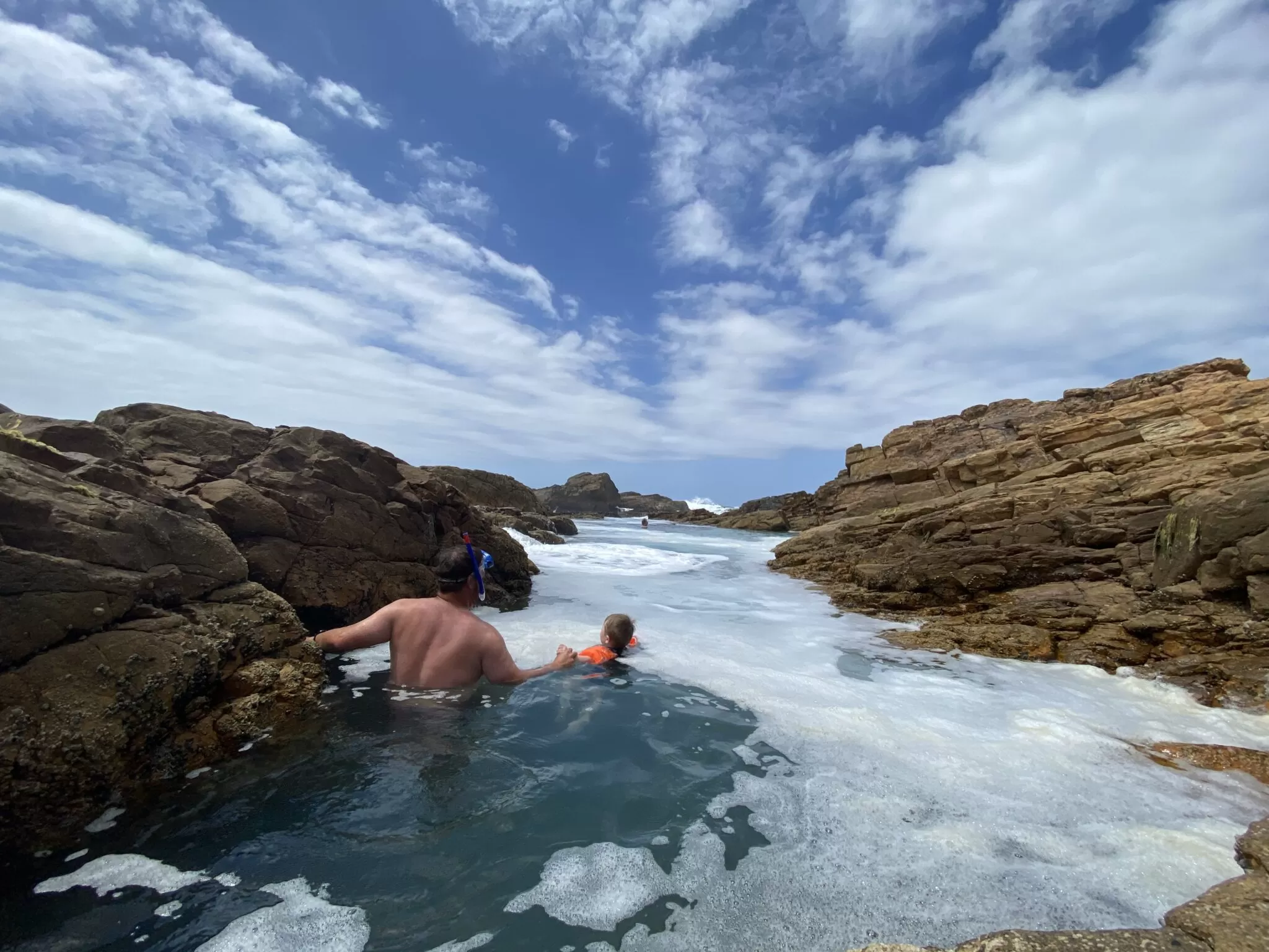Snorkeling in natural rock pools