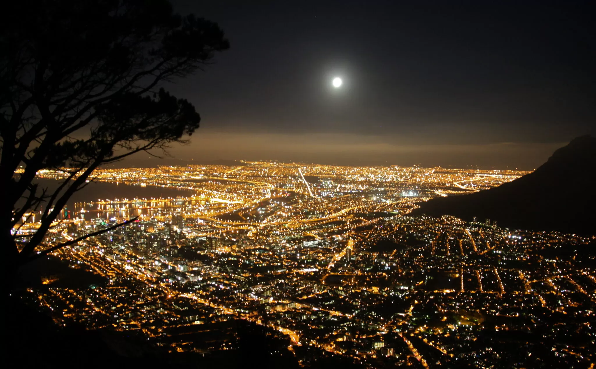 Cape Town city by night