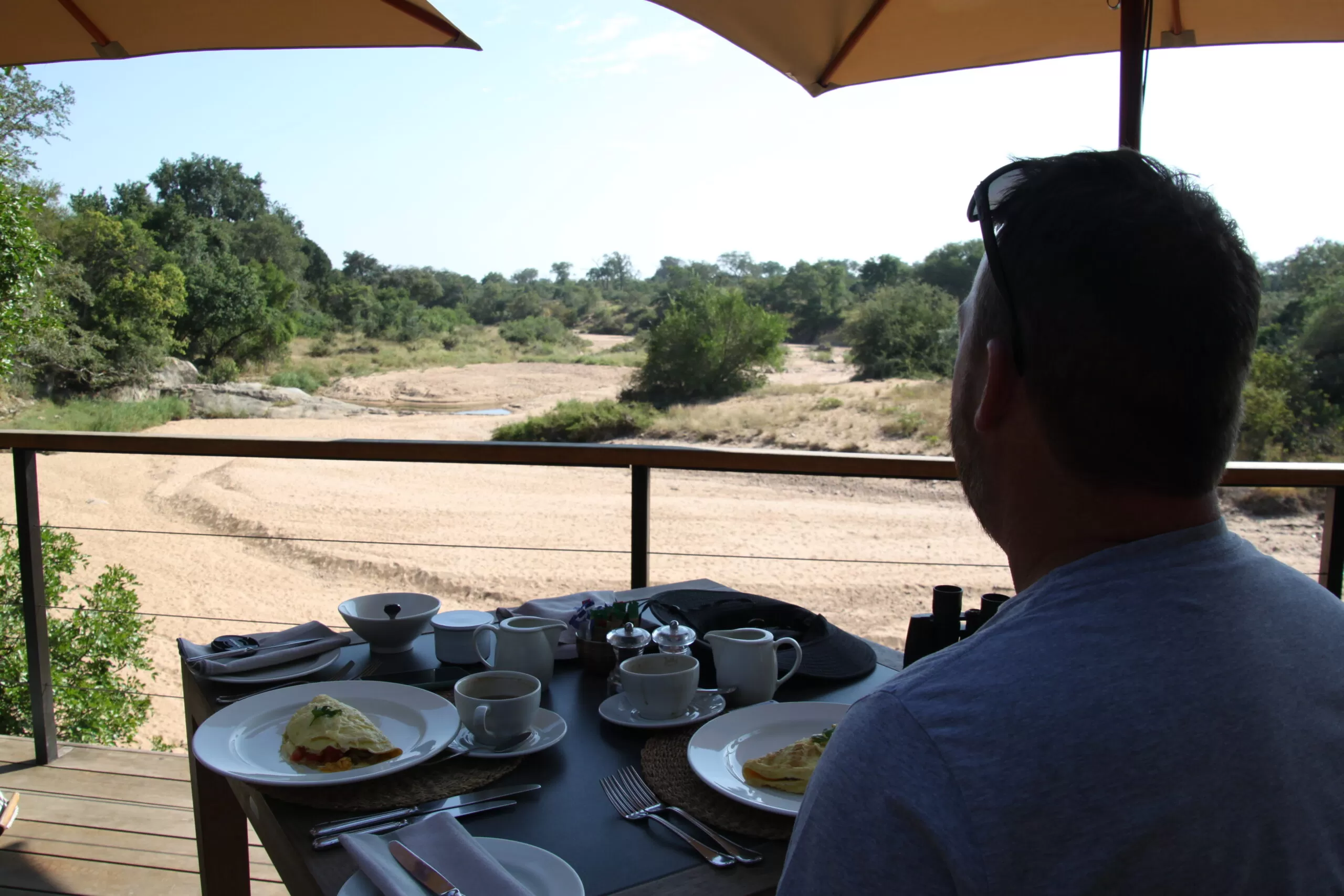 My only complaint, my omelet was cold. Reason: A leopard walked by right as our breakfast was served.
