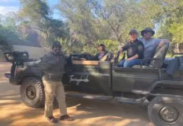 Our guide Killman and expert tracker Mandla at Thorny Bush Game Reserve